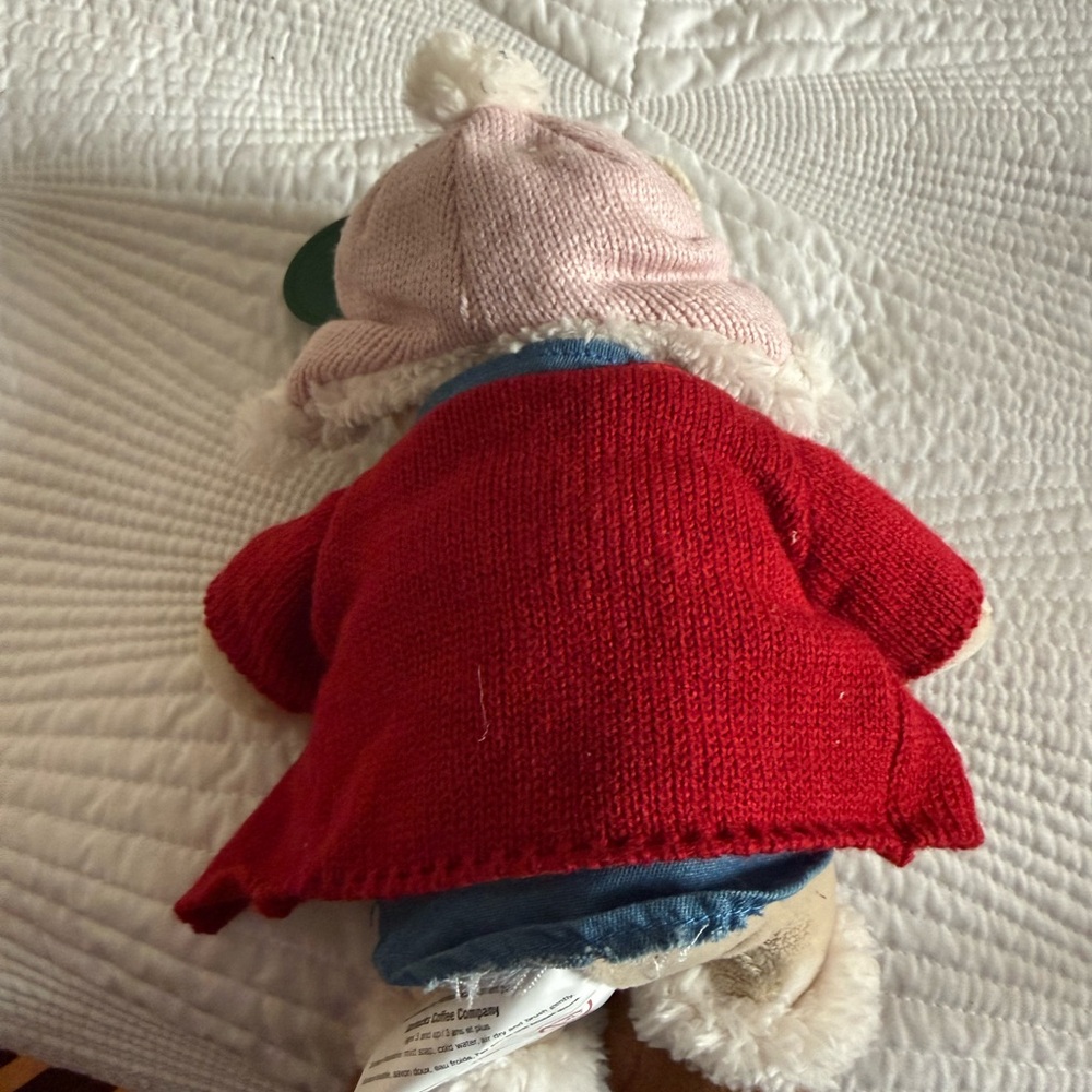 Starbucks Plush Toy with Red and Pink Outfit